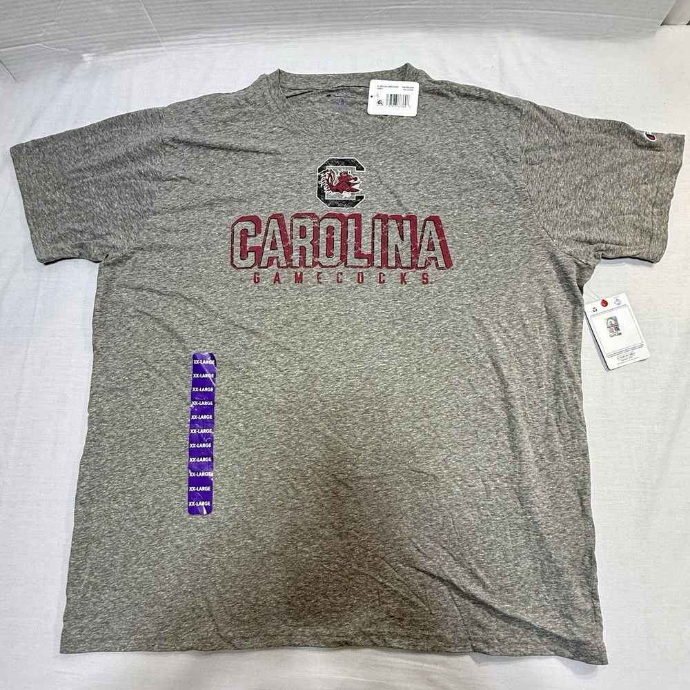 Champion Authentic Carolina Gamecocks T- Shirt Men's‎ Size 2XL Gray Short Sleeve